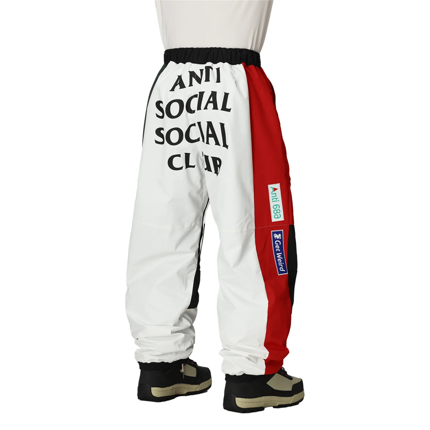 686 Anti Social Social Club Men's F1 Shell Pant 2026 White Colorblock - Image 2