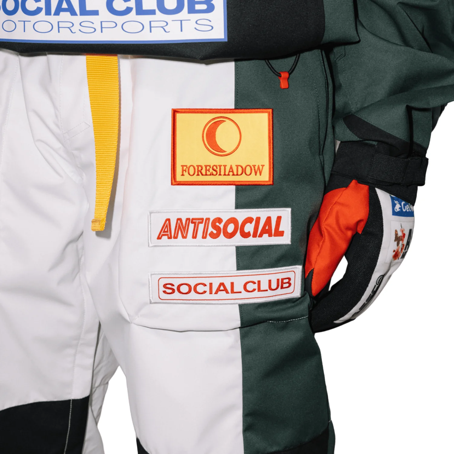 686 Anti Social Social Club Men's F1 Shell Pant 2026 White Colorblock - Image 3