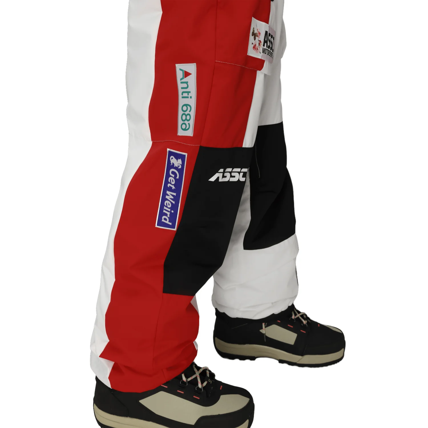 686 Anti Social Social Club Men's F1 Shell Pant 2026 White Colorblock - Image 5