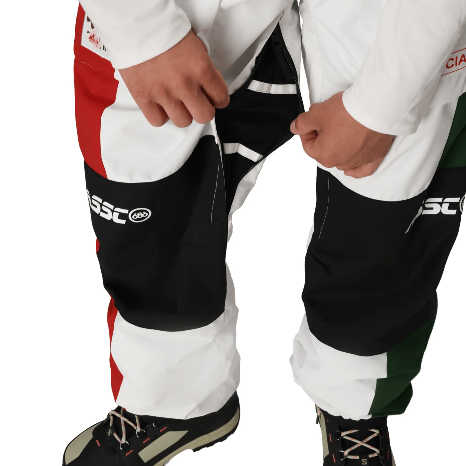 686 Anti Social Social Club Men's F1 Shell Pant 2026 White Colorblock - Image 6