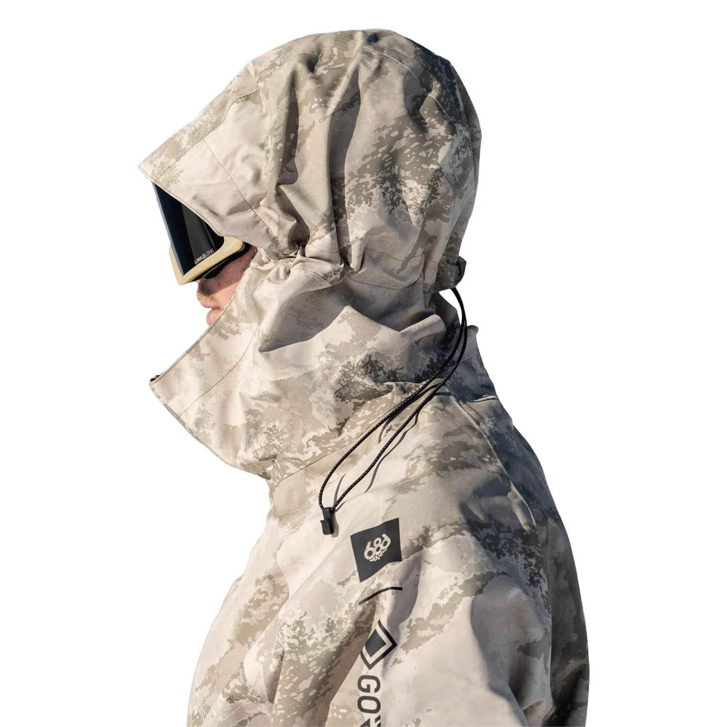 686 Men's Gore-Tex Core Shell Jacket 2026 Limestone Hemisphere Print - Image 4