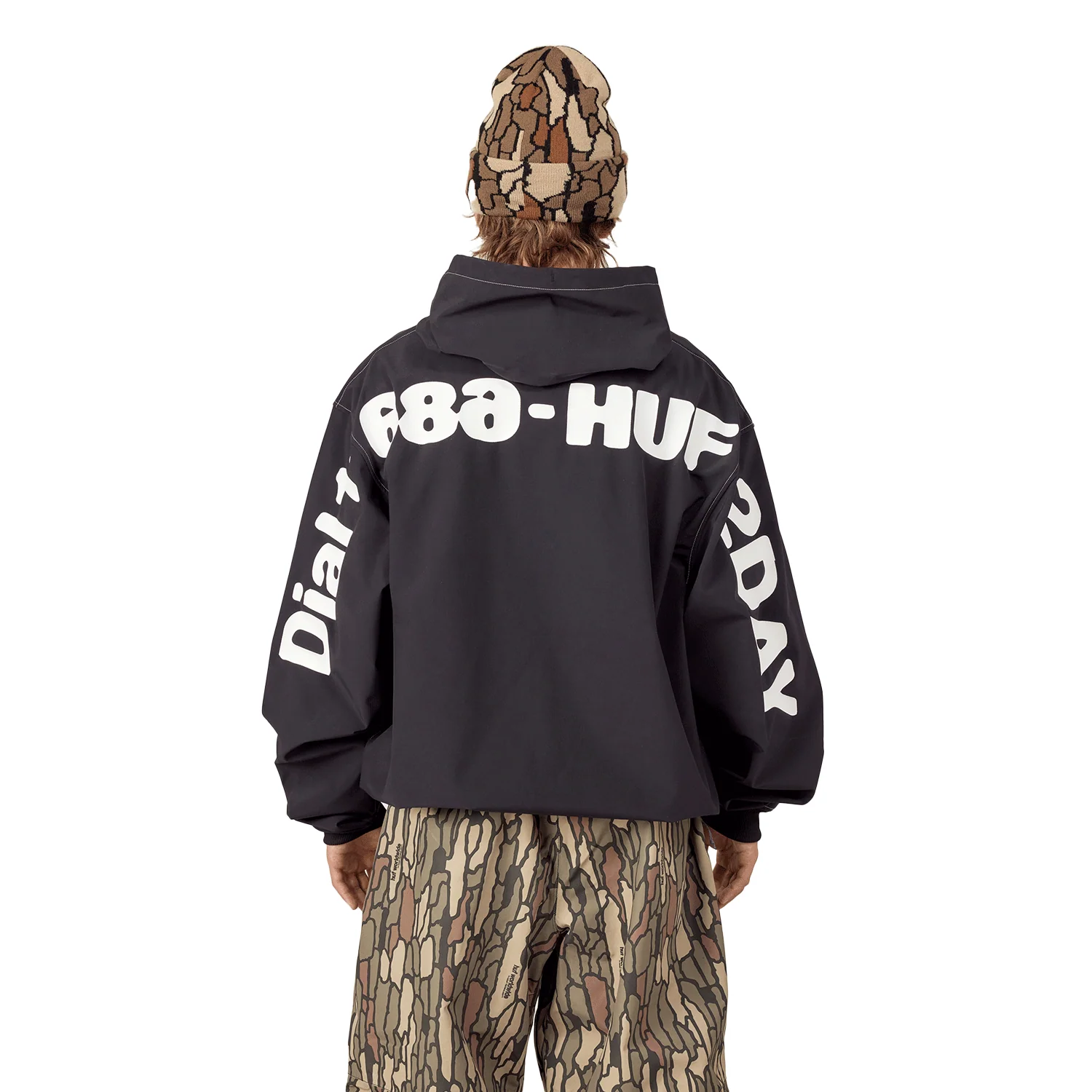 686 Men's Waterproof Team Hoodie 2025 Huf Black - Image 2