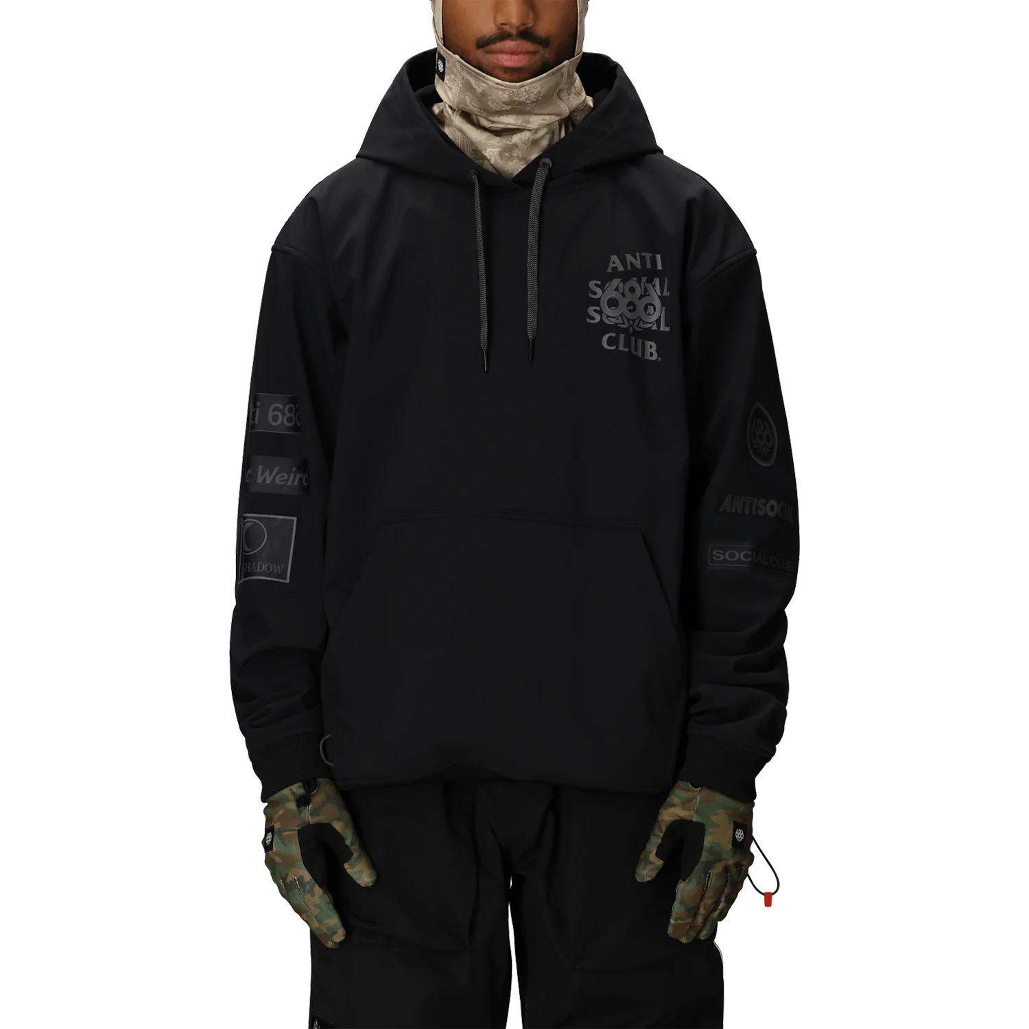 686 Waterproof Anti Social Social Club Men's F1 Hoody 2026 Black - Image 2