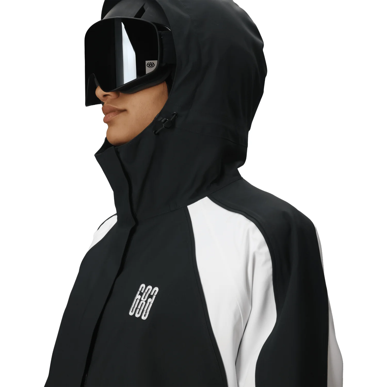 686 Women's Hologram Shell Jacket 2026 Black Colorblock - Image 4