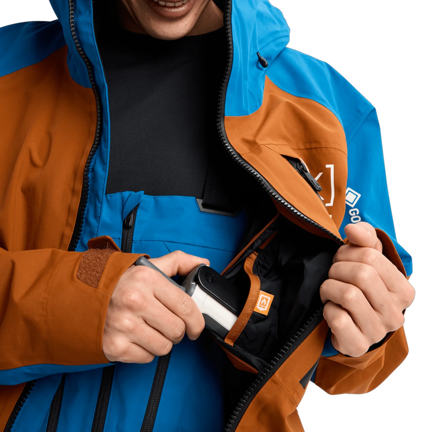 Burton Men's [ak] Cyclic Gore‑Tex 2L Jacket 2026 Chestnut Brown/Blue Teal - Image 5