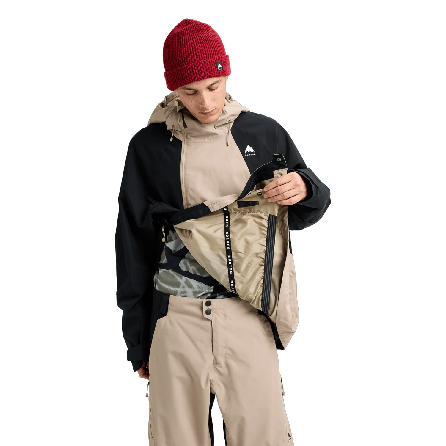 Burton Men's Reserve 2L Relaxed Anorak 2026 Summit Taupe/True Black - Image 4