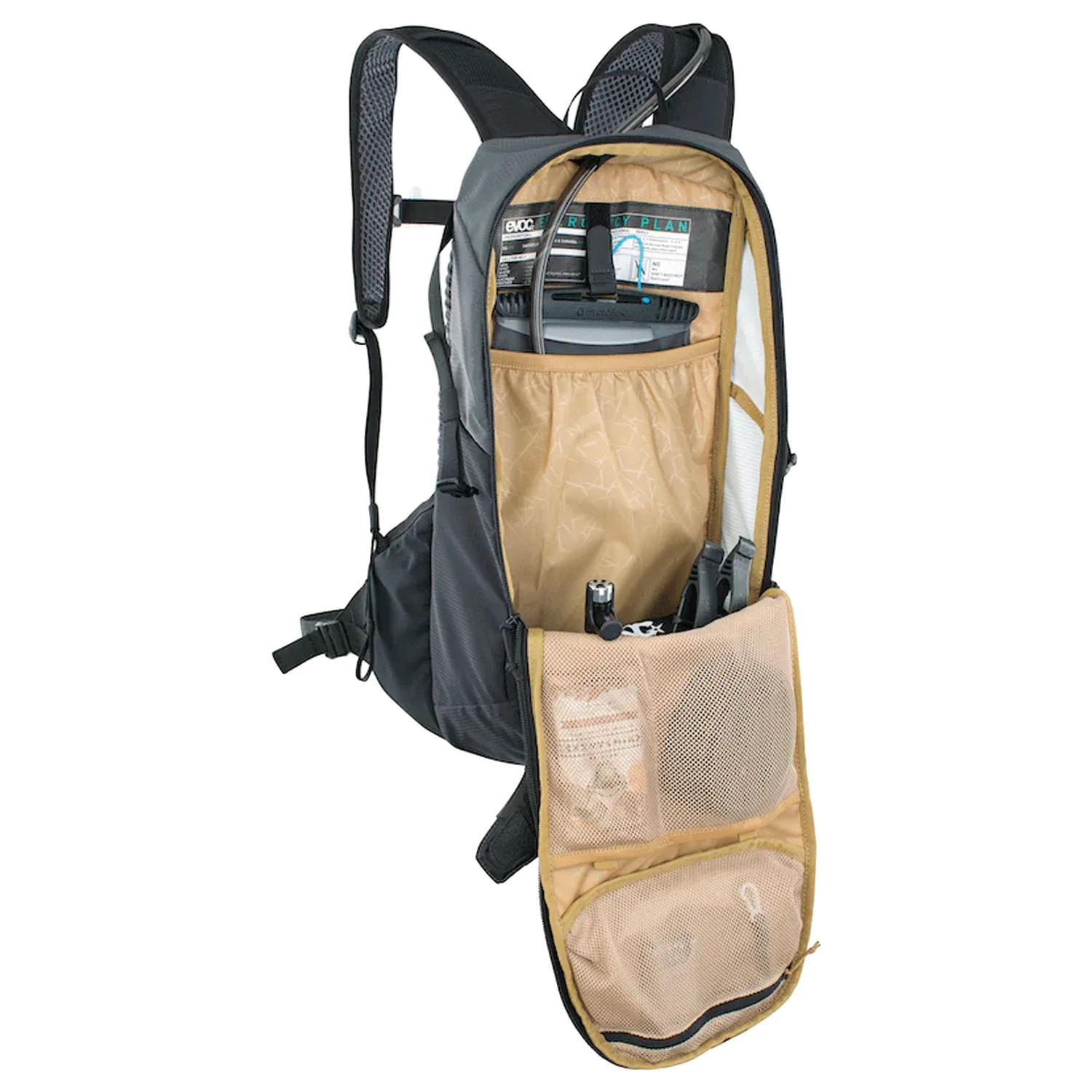 Evoc 12L Ride with 2L Bladder Hydration Bag Carbon/Grey - Image 4