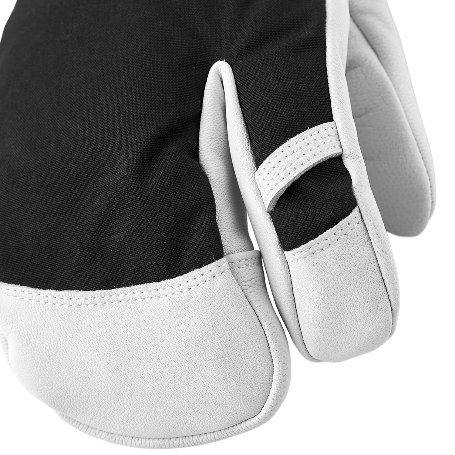 Hestra Men's Leather Heli 3-Finger Mitt Black - Image 4