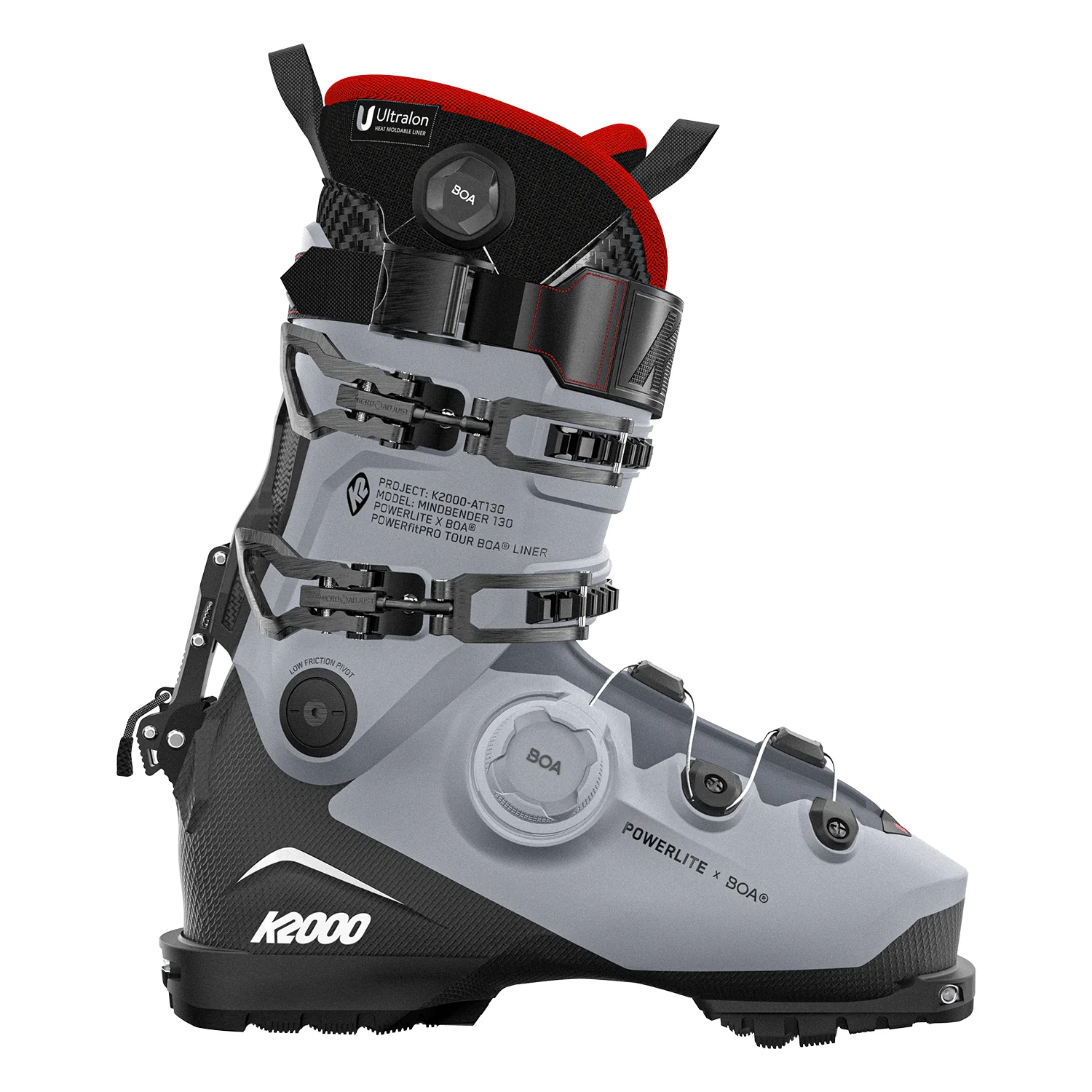 K2 K2000 AT130 Ski Boot 2026 Black/Silver