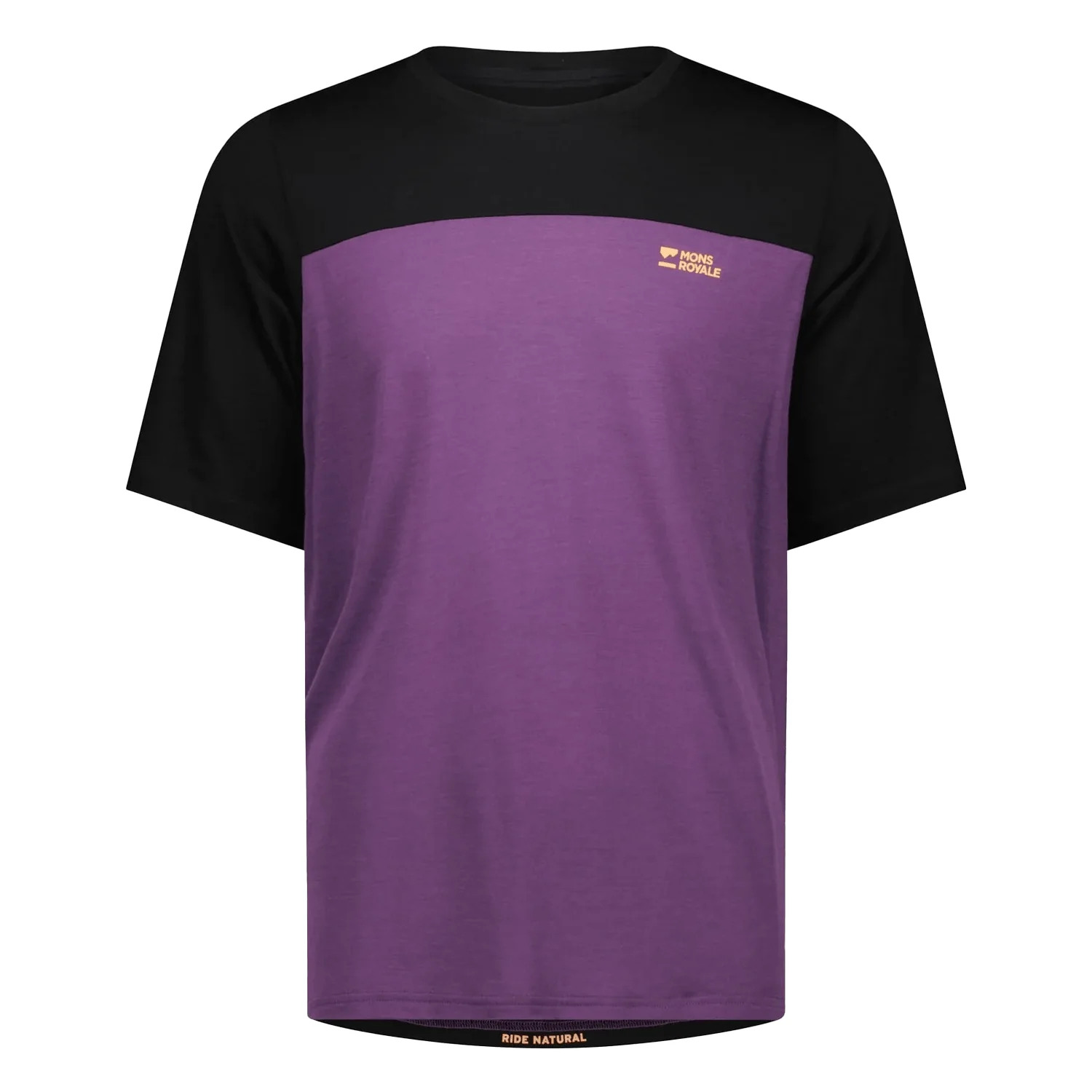 Mons Royale Men's Diversion Merino S/S Bike Jersey Boysenberry/Black - Image 3