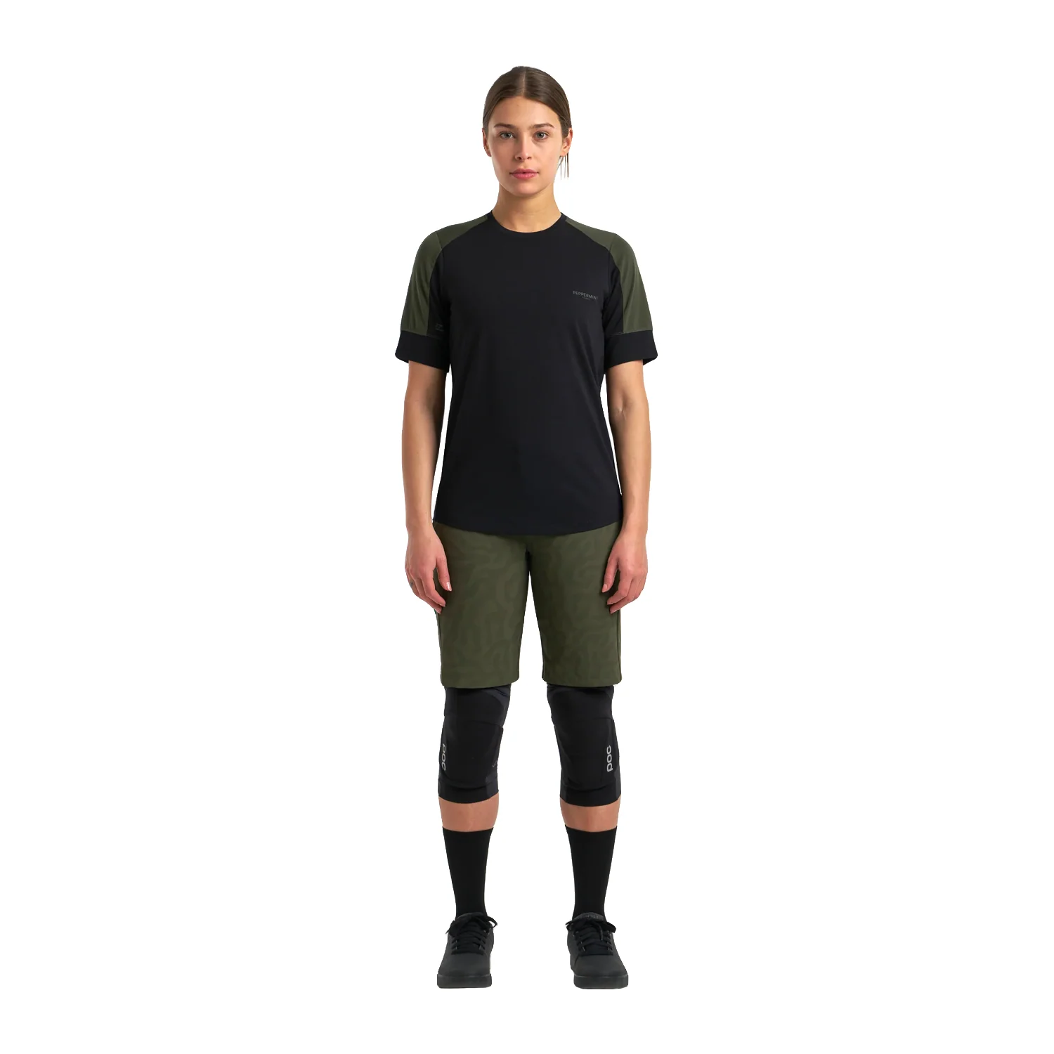 Peppermint Women's Peak Short Sleeve Jersey Black - Image 3