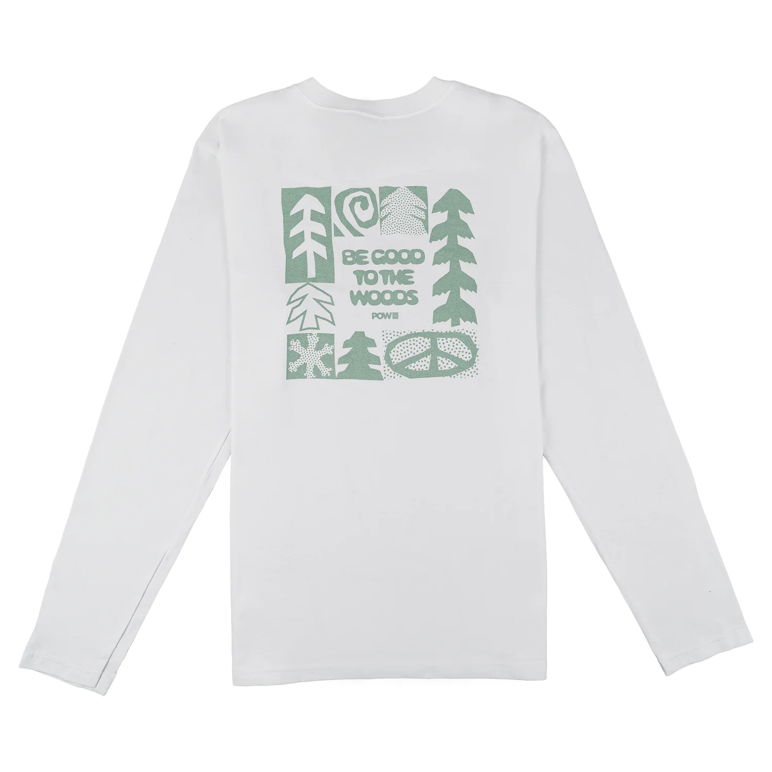 POW Canada Good To The Woods Long Sleeve White - Image 2