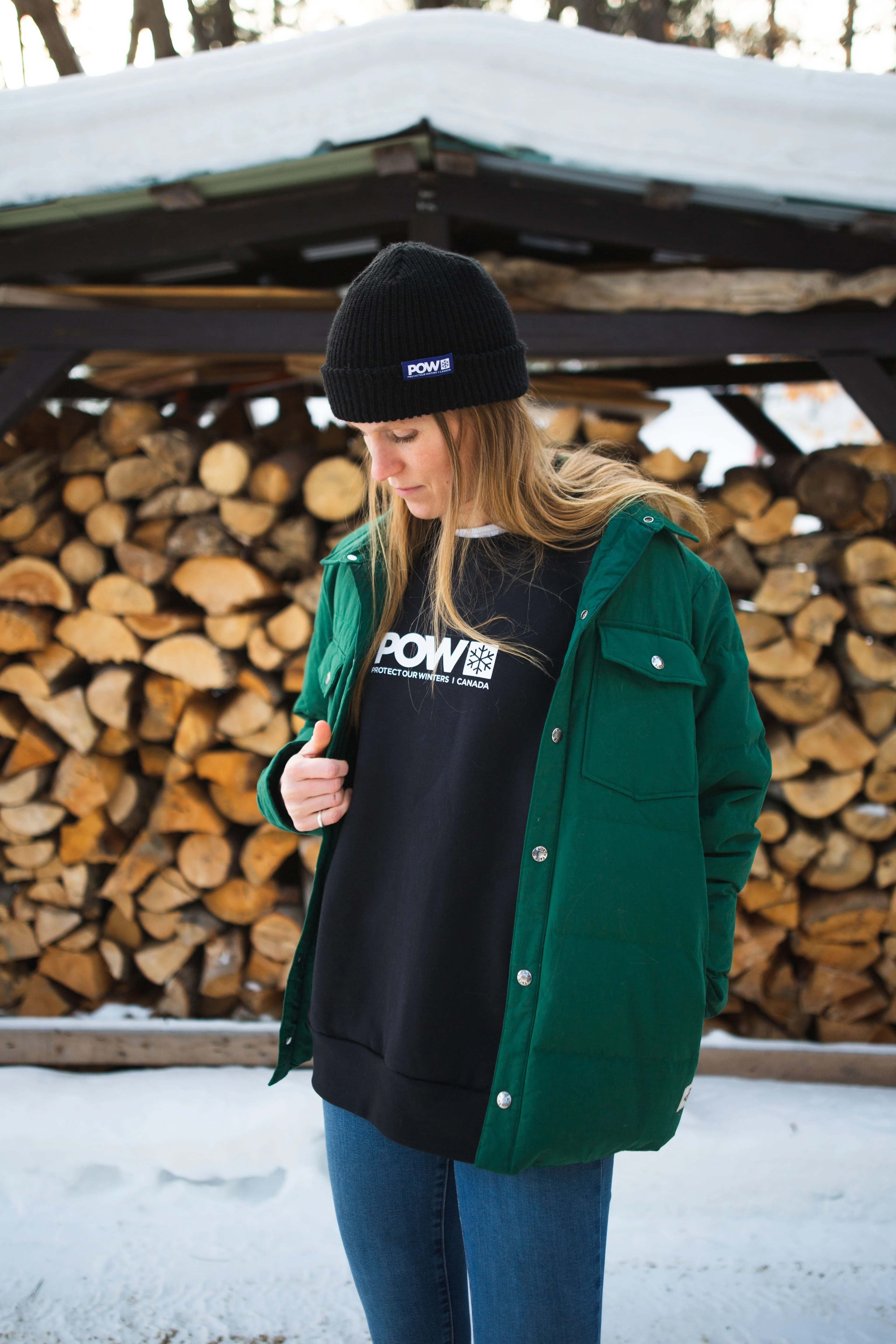 POW Canada Logo Crew Black - Image 7