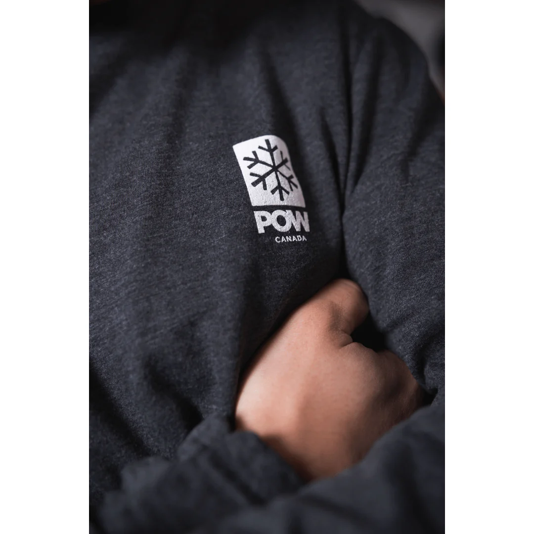 POW Canada Snowflake Long Sleeve Charcoal - Image 2