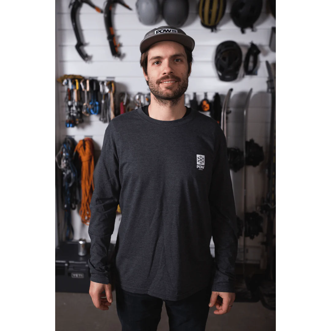 POW Canada Snowflake Long Sleeve Charcoal - Image 3