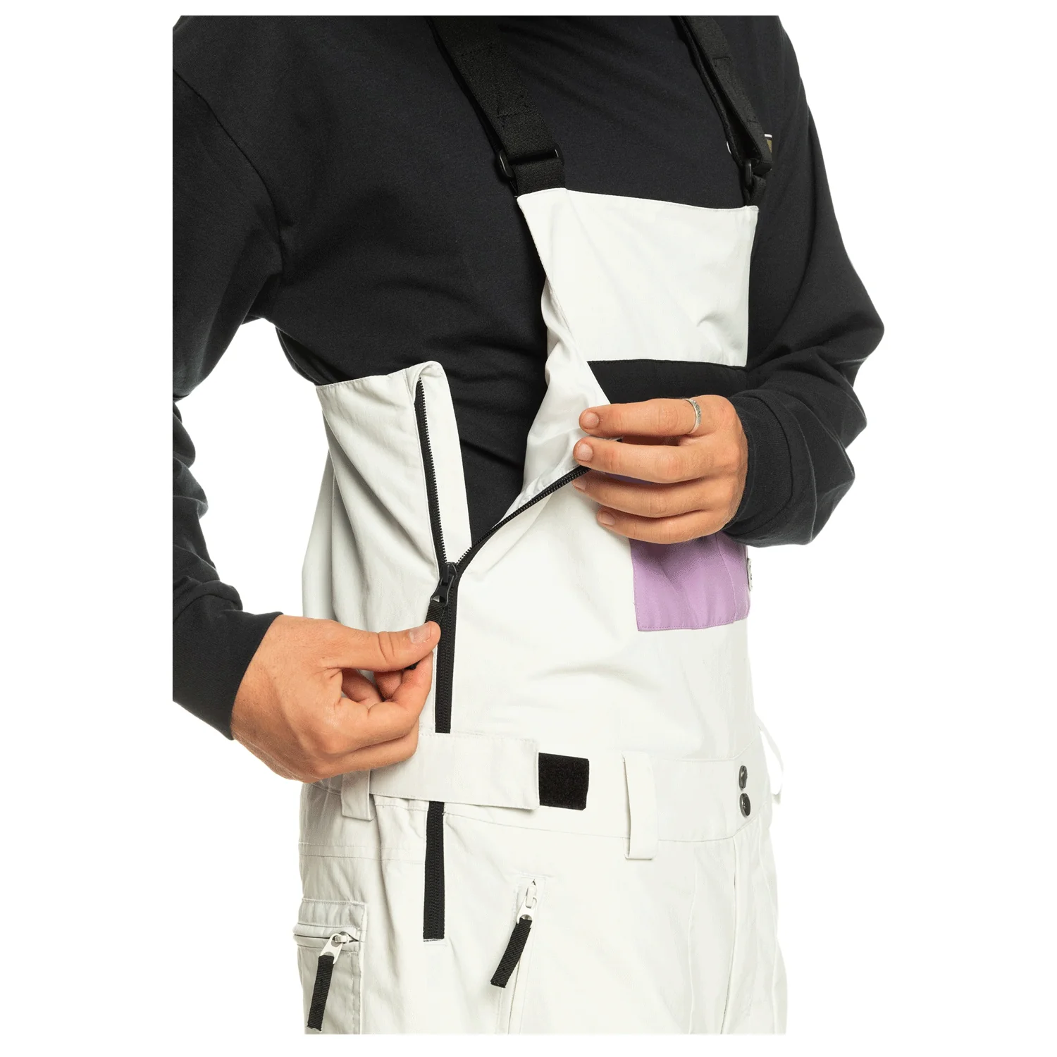 Quiksilver Men's Fly High Bib Pant 2024 Nimbus Cloud - Image 5