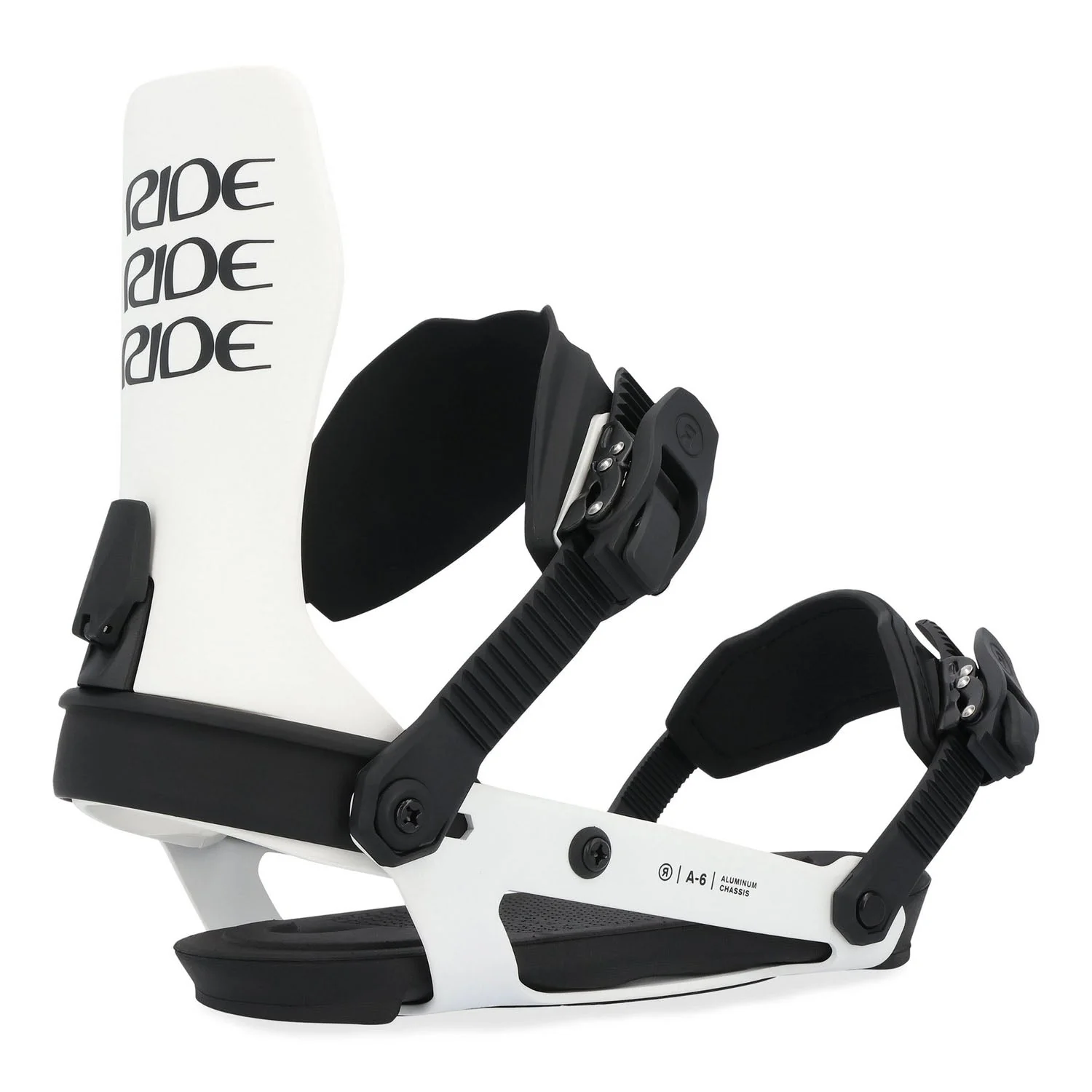 Ride Men's A-6 Snowboard Bindings 2025 White