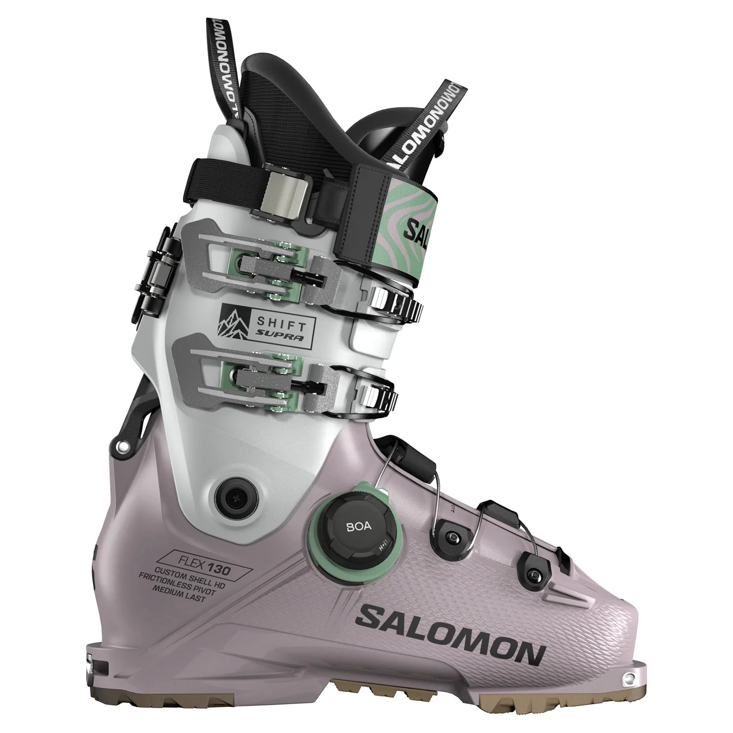 Salomon Men's Shift Supra S BOA 130 Ski Boot 2027 Nirvana/Cool Gray 5