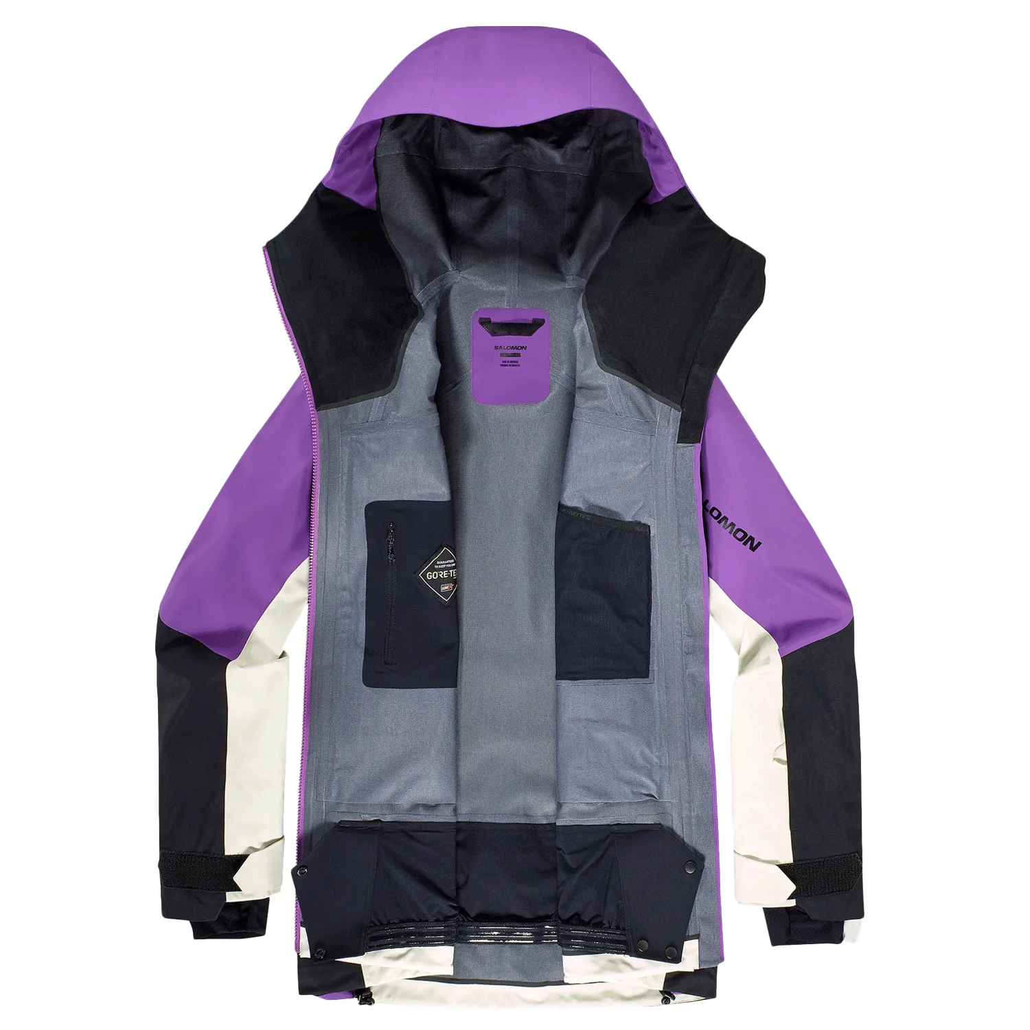 Salomon Women's Moon Patrol Gore-Tex Jacket 2024 Royal Purple/Almond Milk - Image 3