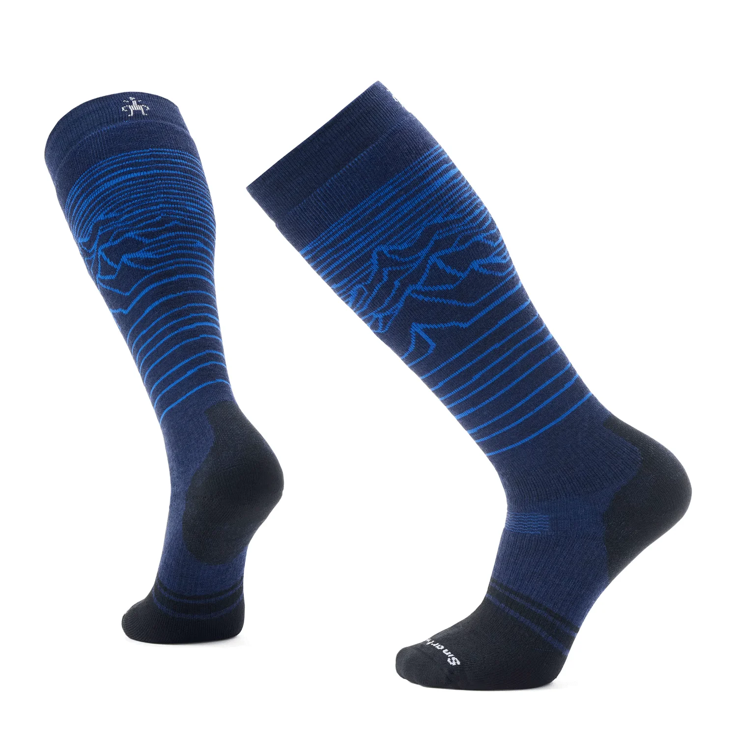 Smartwool Snowboard Full Cushion Iguchi Pattern OTC Sock Deep Navy