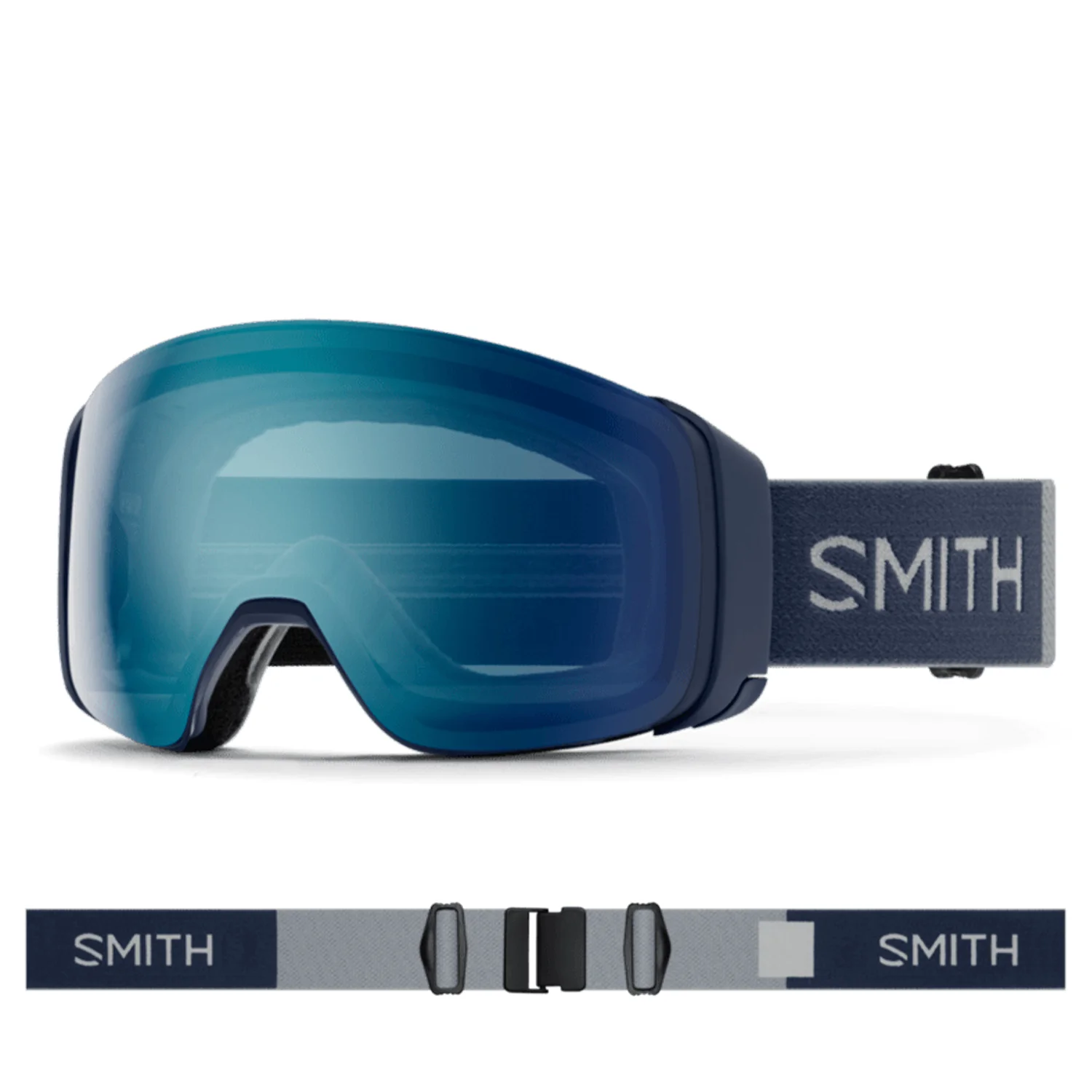 Smith 4D MAG Goggles Royal Navy/ChromaPop Everyday Blue Mirror + ChromaPop Storm Blue Sensor Mirror