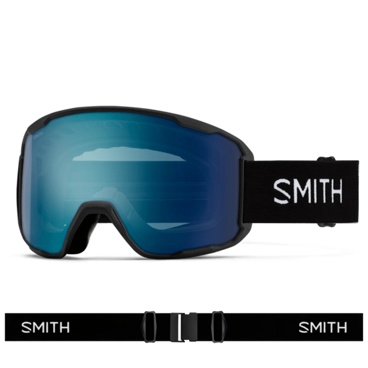 Smith Preview Low Bridge Fit Goggles Black/ChromaPop Everyday Blue Mirror