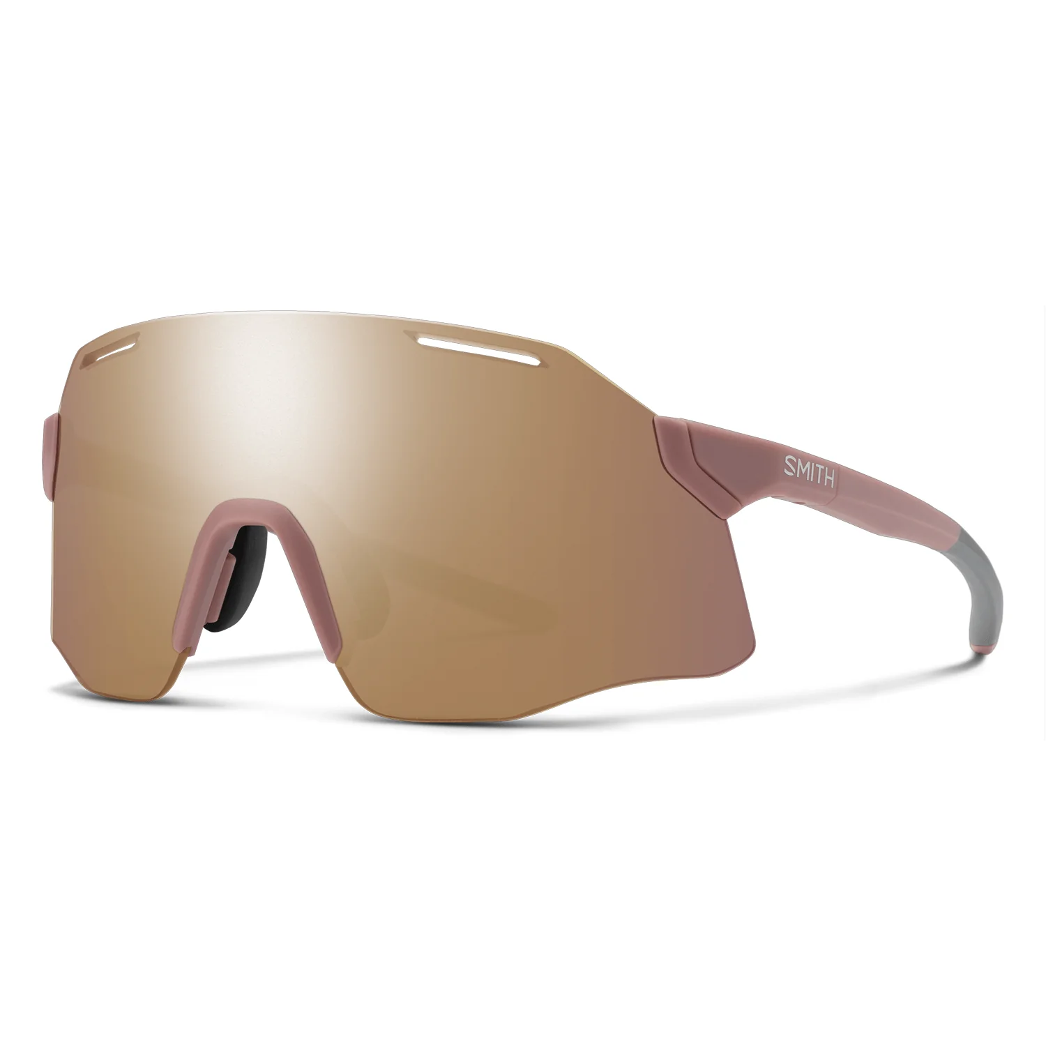 Smith Vert Sunglasses Matte Chalk Rose/ChromaPop Rose Gold Mirror + Clear