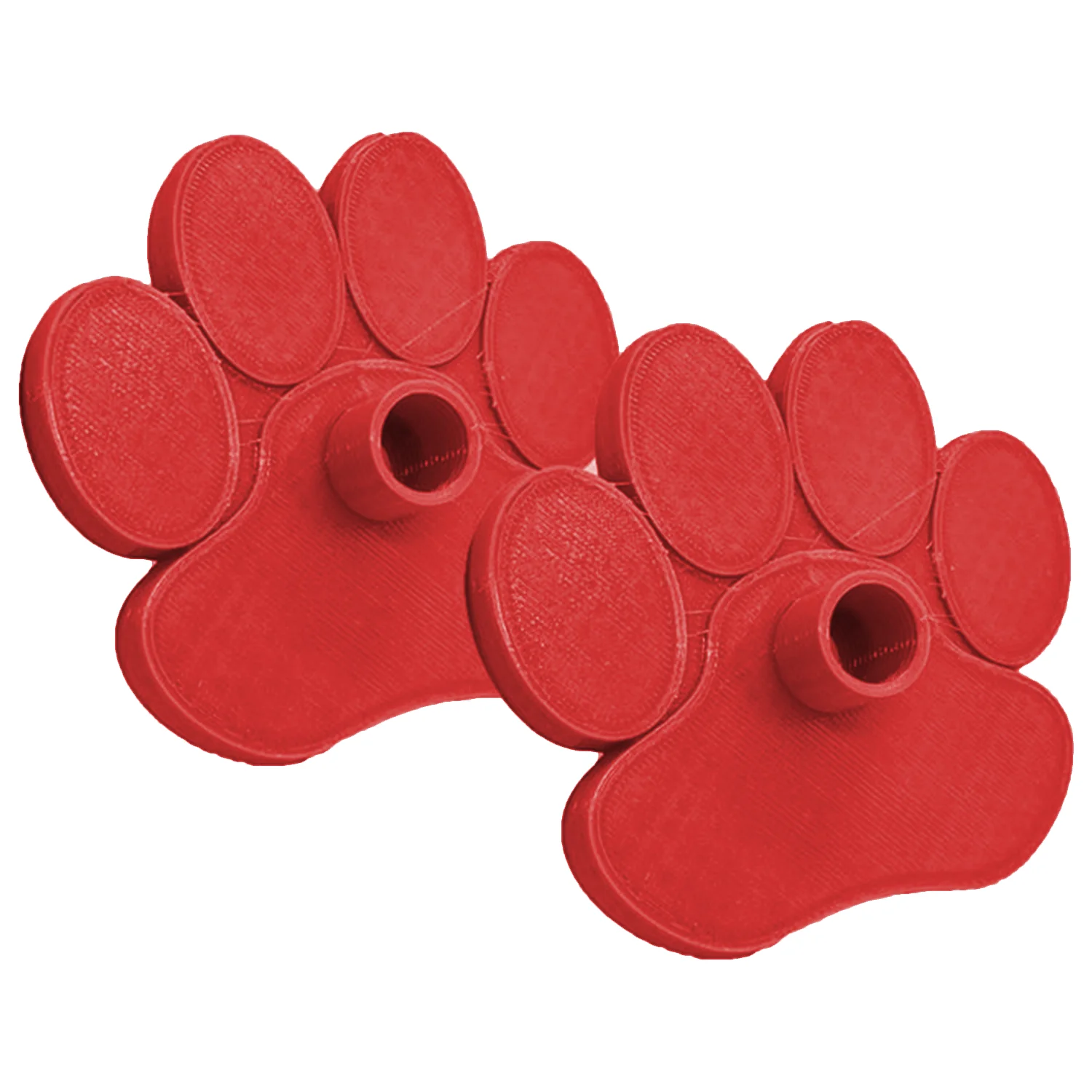 Snow Stompers Paw Print Ski Pole Basket Red