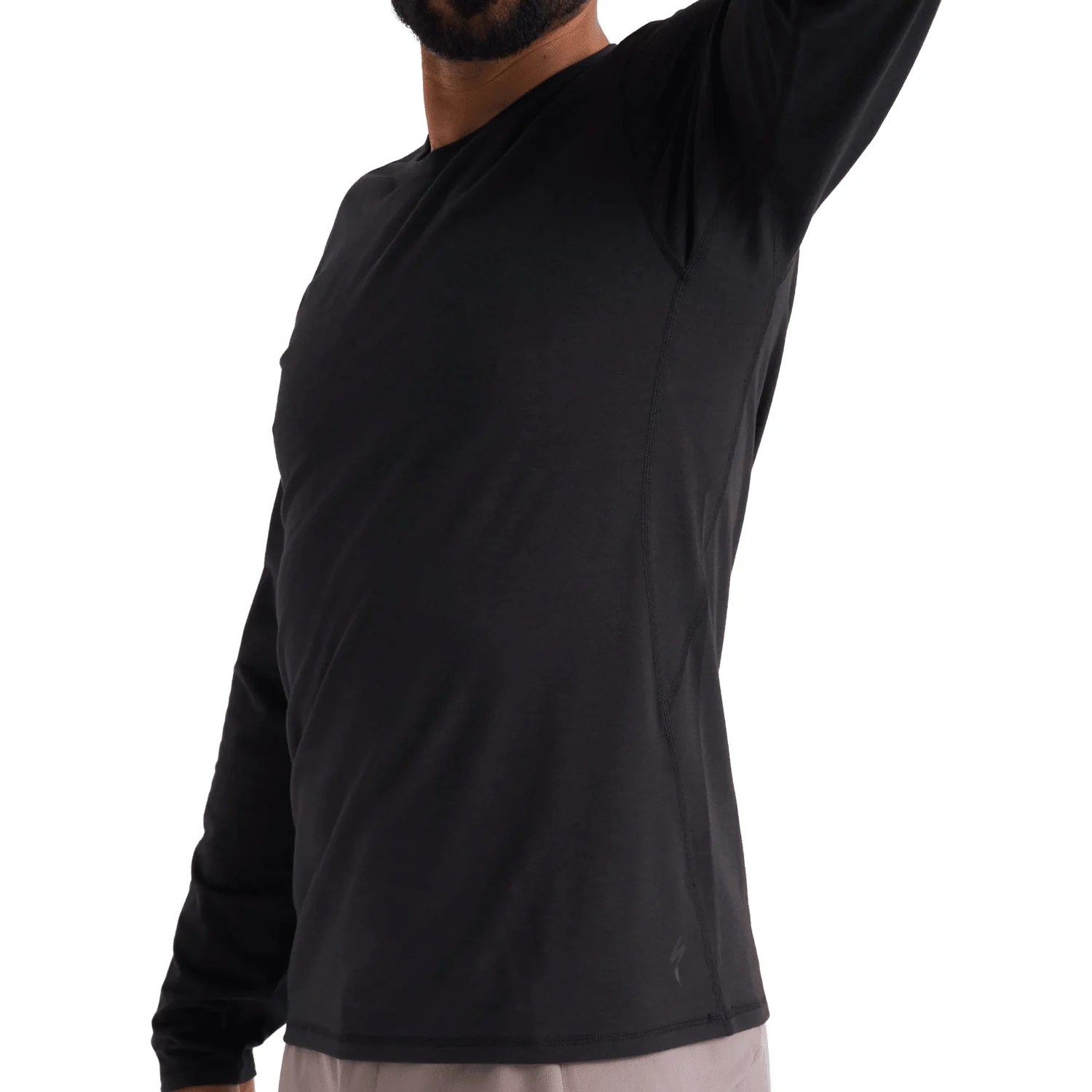 Specialized Men's Traction L/S T-Shirt Black - Image 3