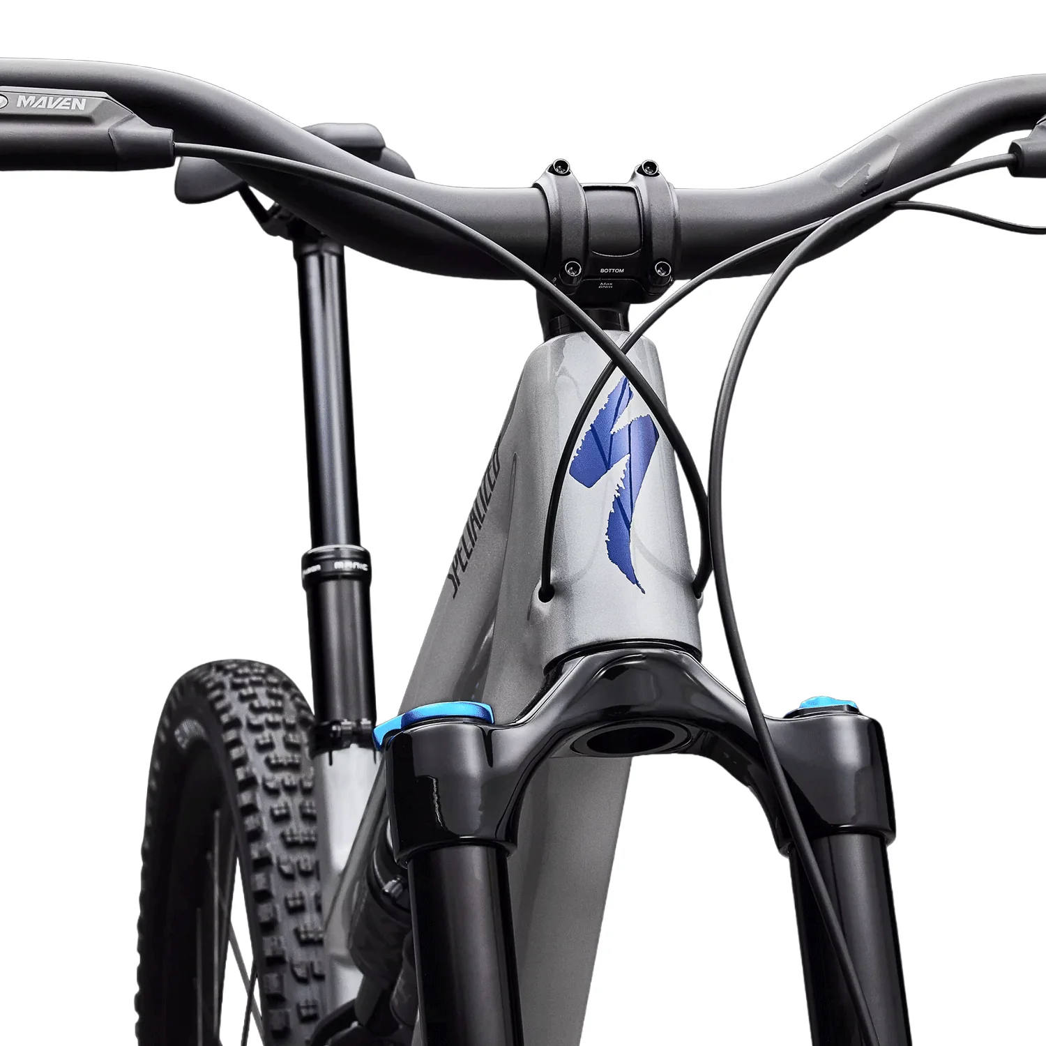 Specialized Stumpjumper 15 Comp Bike 2026 Gloss Shadow Silver/Majesty Blue Metallic - Image 2
