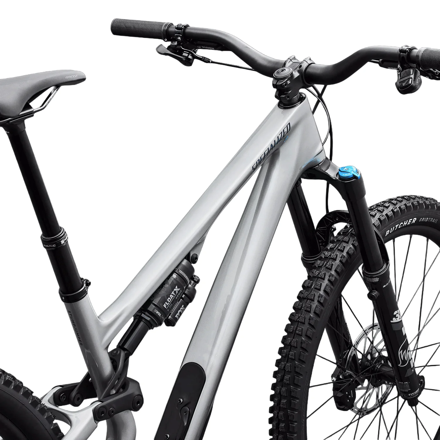 Specialized Stumpjumper 15 Comp Bike 2026 Gloss Shadow Silver/Majesty Blue Metallic - Image 3