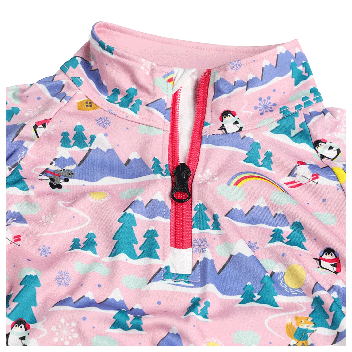 Spyder Kids Reflect 1/2 Zip Sweater Petal Pink - Image 3