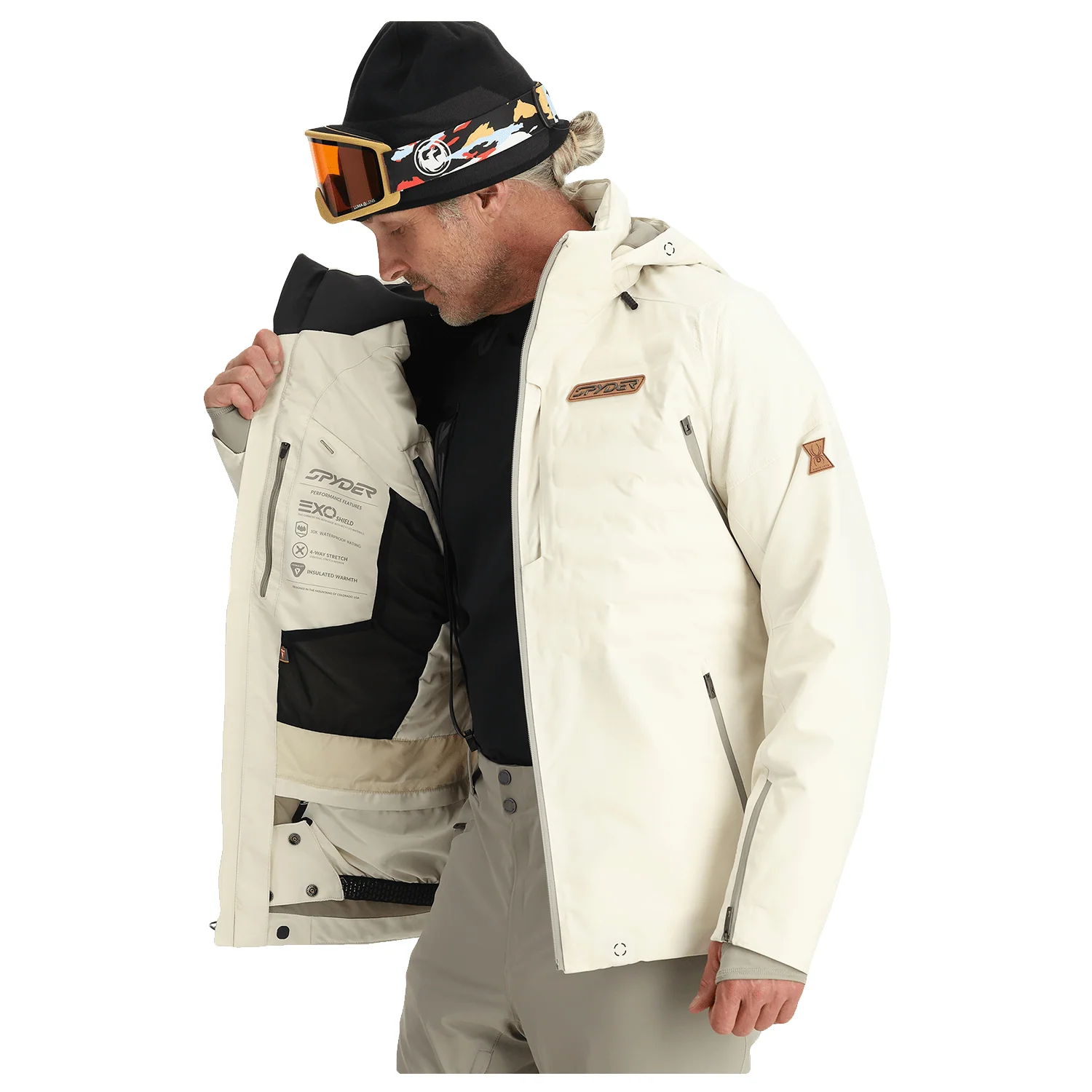 Spyder Men's Pinnacle Jacket 2025 Vanilla Latte - Image 3