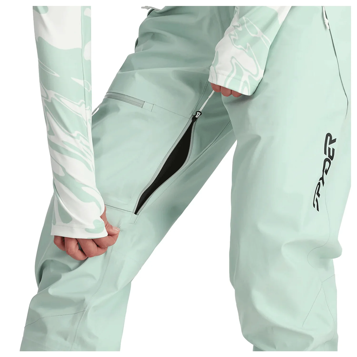 Spyder Women's Turret Shell Gore-tex Pant 2024 Wintergreen - Image 4