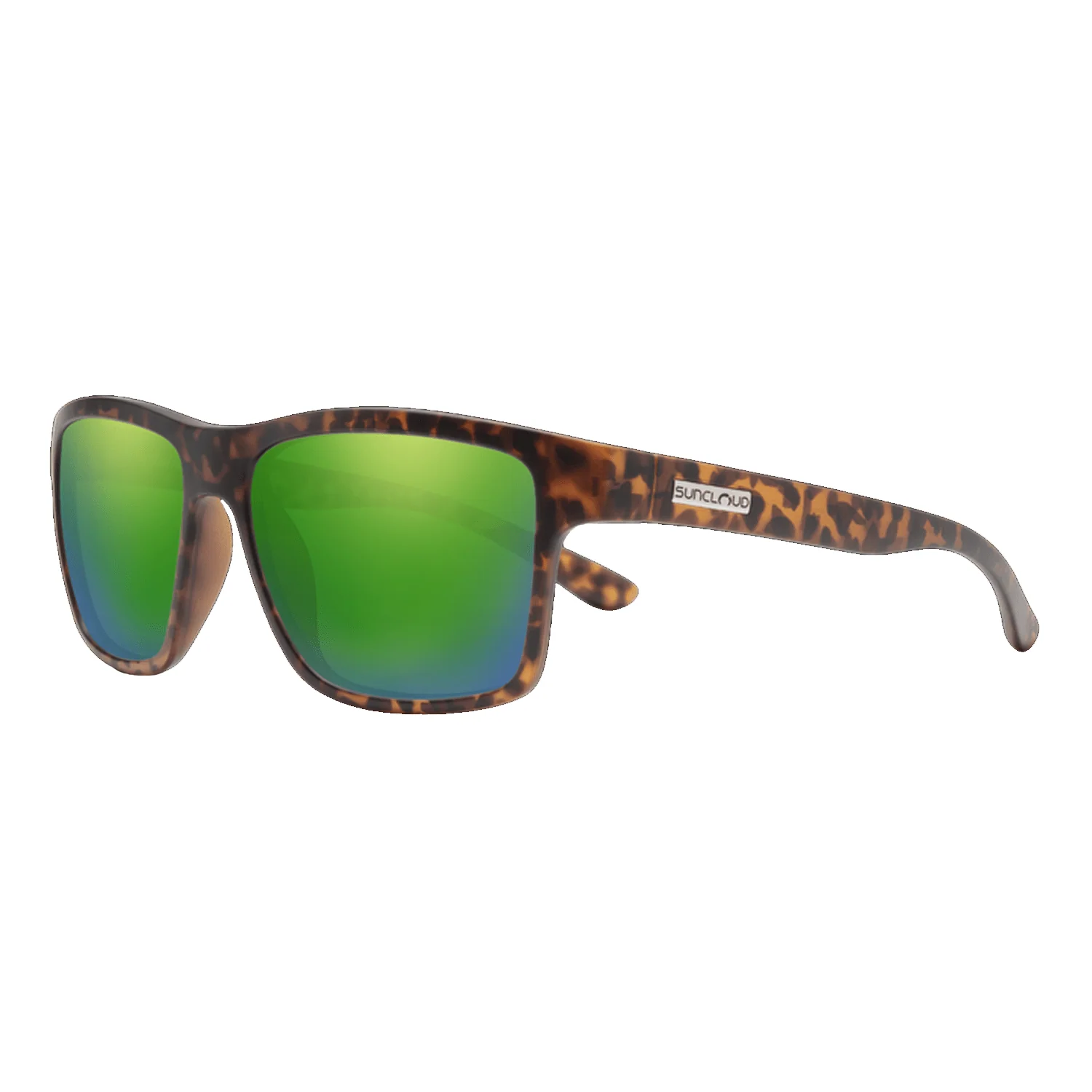 Suncloud A-Team Sunglasses Matte Tortoise/Polar Green Mirror