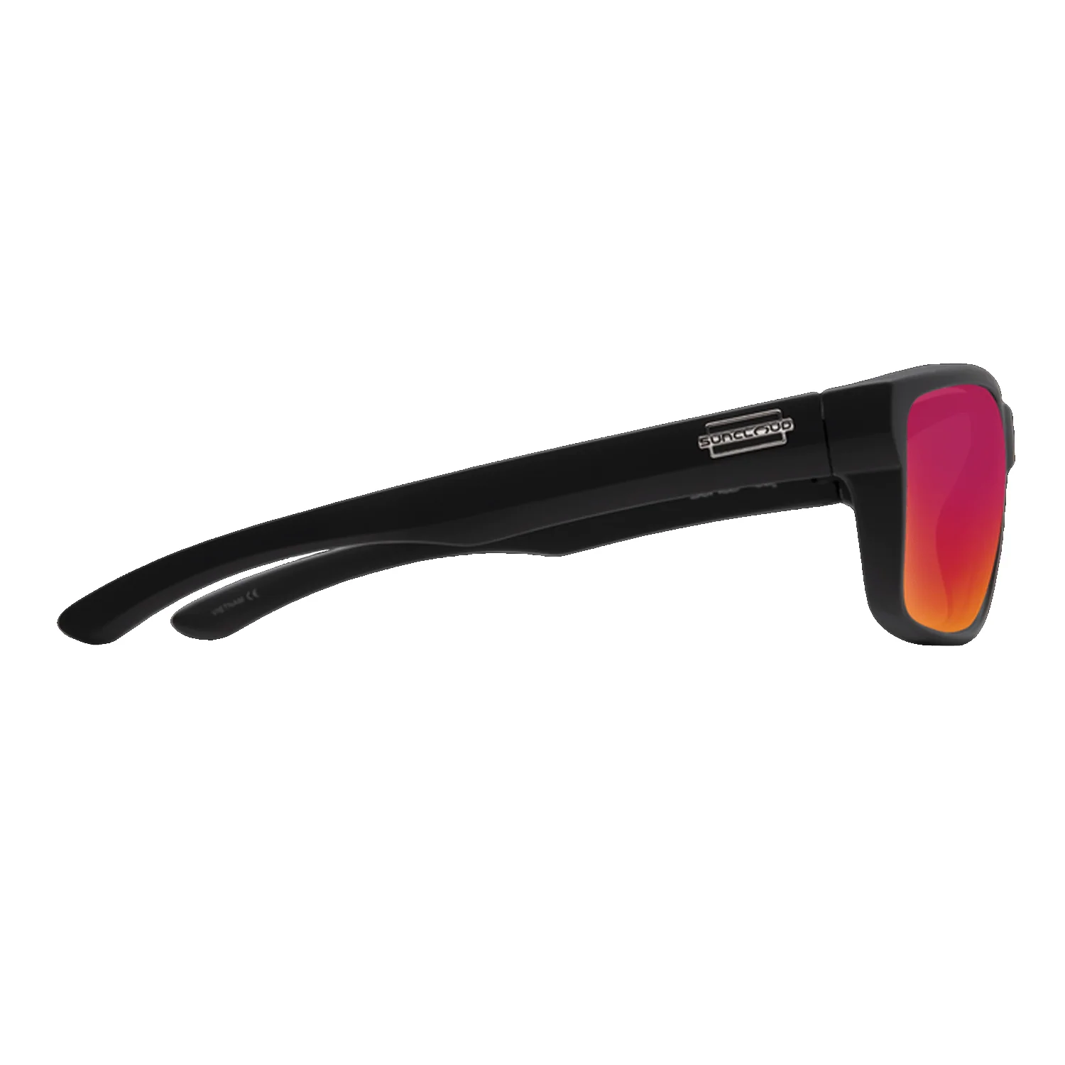 Suncloud Mayor Sunglasses Matte Black/Polar Red Mirror - Image 3