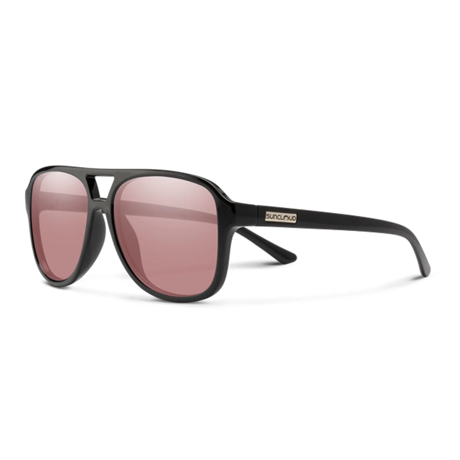 Suncloud Sandy Sunglasses Black/Polarized Low Light Rose