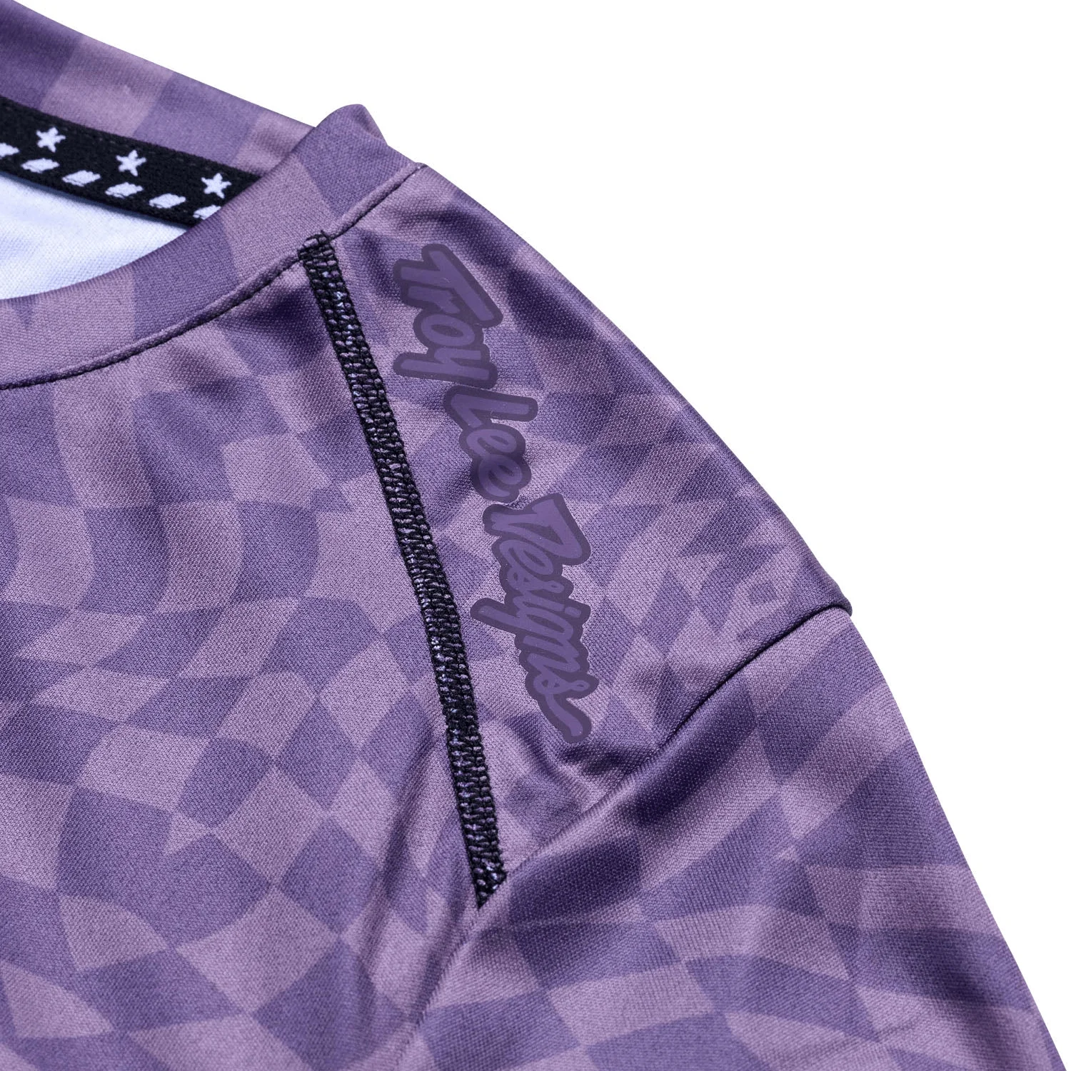 Troy Lee Designs Women's Lilium SS Jersey Twisted Checkers Purple - Image 3